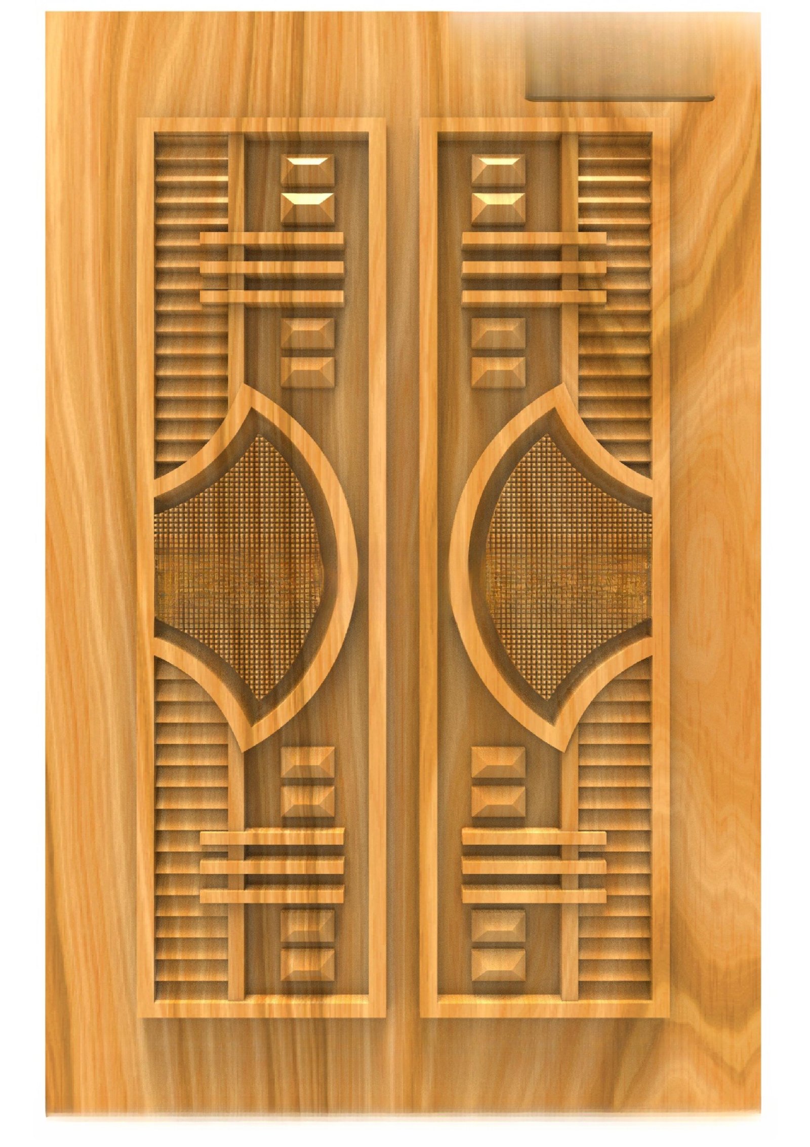 GSK DELITE DOORS - DL-36 Modern Geometric Abstract Carved Door 3D Relief Design